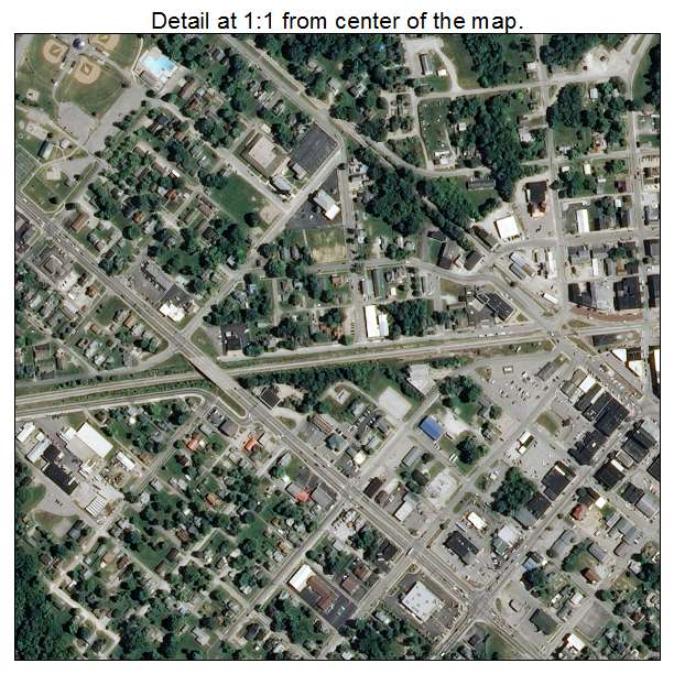 North Vernon, Indiana aerial imagery detail