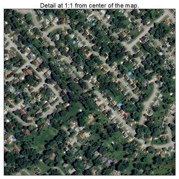 Oak Park, Indiana aerial imagery detail