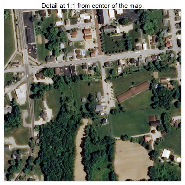 Oldenburg, Indiana aerial imagery detail