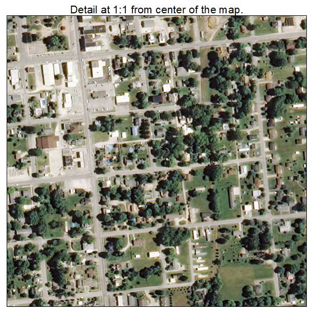 Orleans, Indiana aerial imagery detail