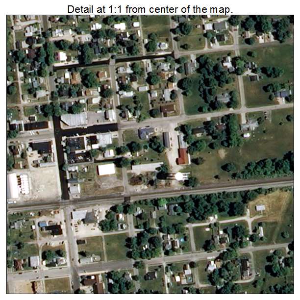 Parker City, Indiana aerial imagery detail