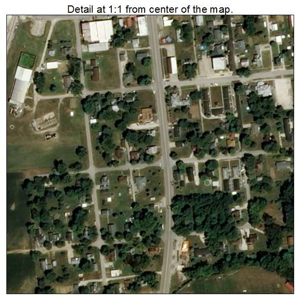 Plainville, Indiana aerial imagery detail