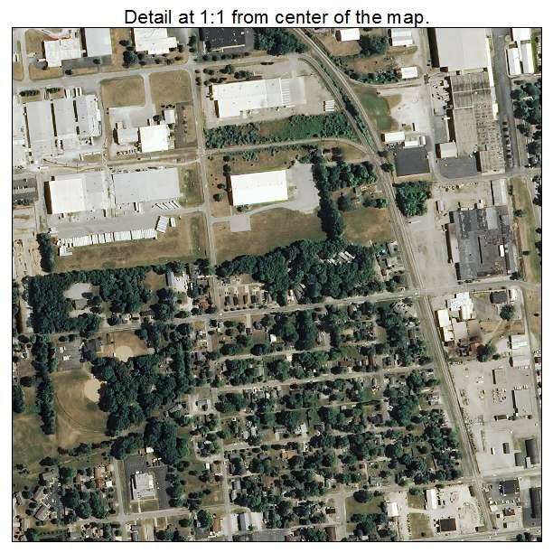 Plymouth, Indiana aerial imagery detail
