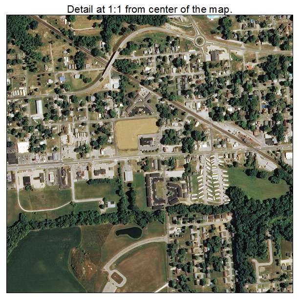Princeton, Indiana aerial imagery detail