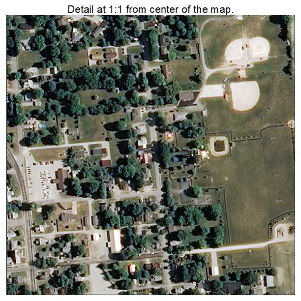 Rossville, Indiana aerial imagery detail