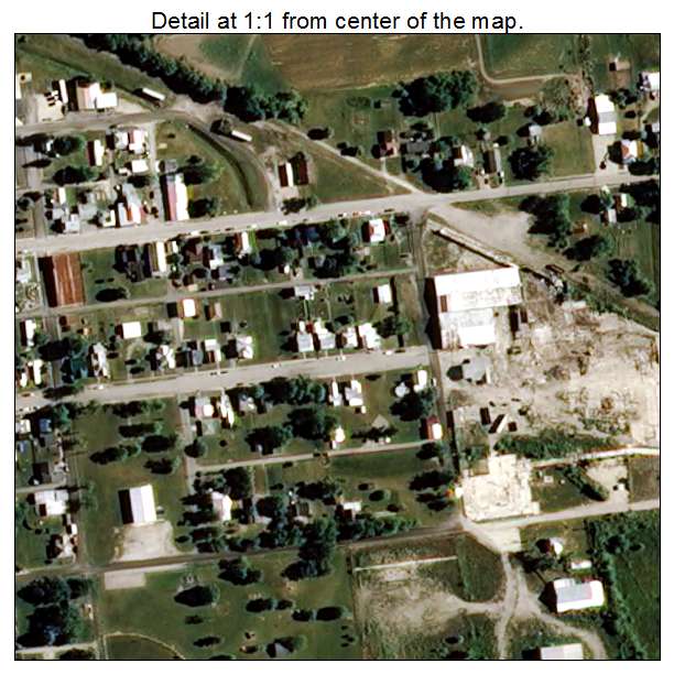 Saratoga, Indiana aerial imagery detail