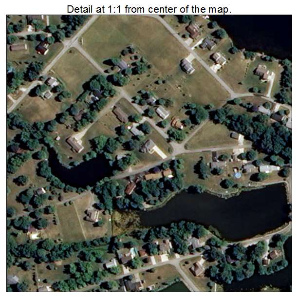 Shamrock Lakes, Indiana aerial imagery detail