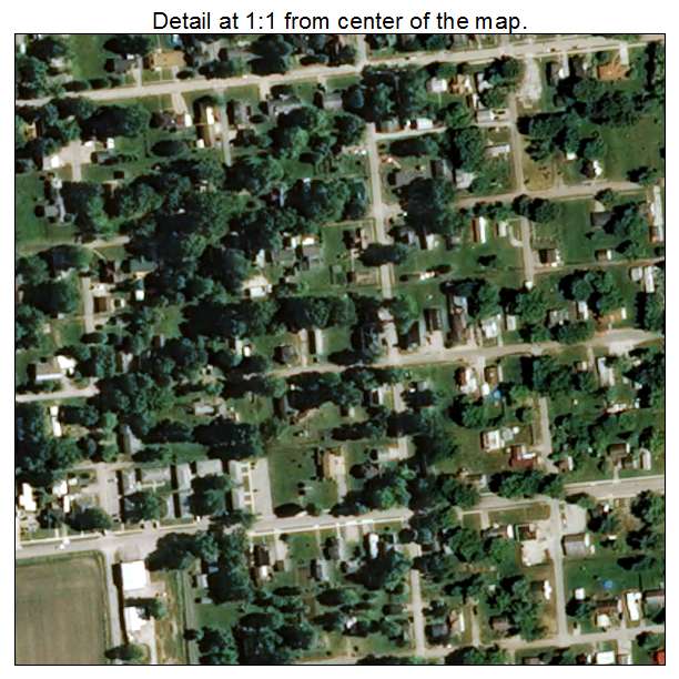 Shelburn, Indiana aerial imagery detail