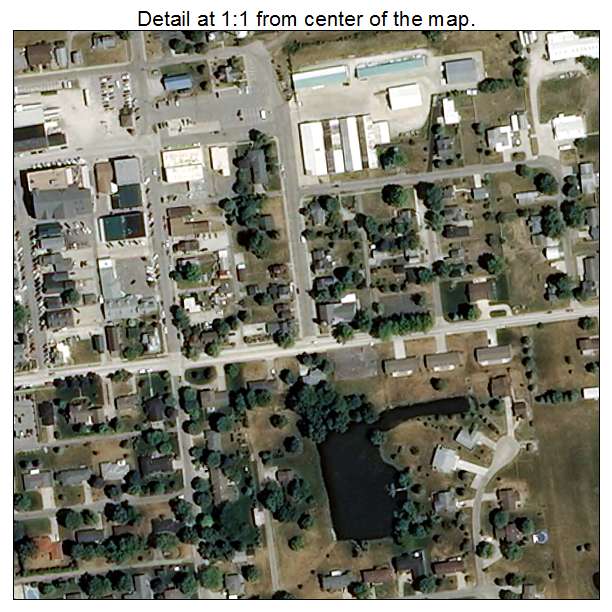 Shipshewana, Indiana aerial imagery detail