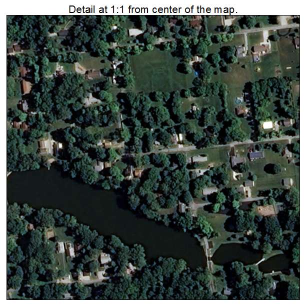 Spring Lake, Indiana aerial imagery detail