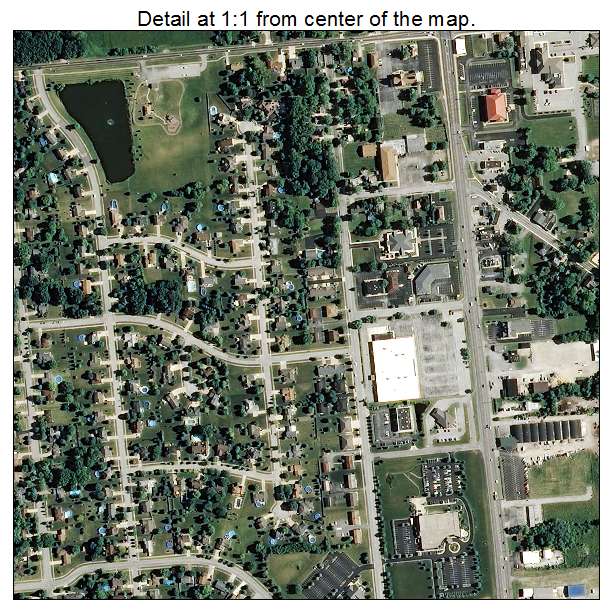 St John, Indiana aerial imagery detail