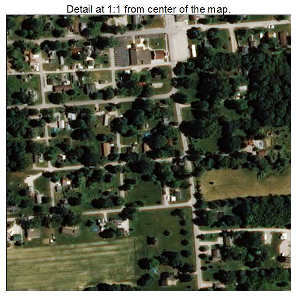 Staunton, Indiana aerial imagery detail