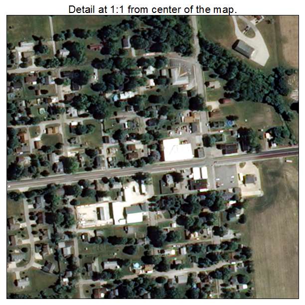 Sulphur Springs, Indiana aerial imagery detail