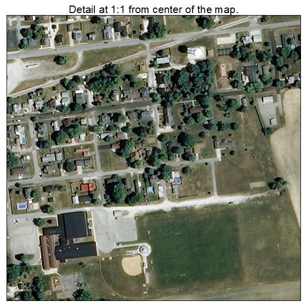 Aerial Photography Map of Swayzee, IN Indiana