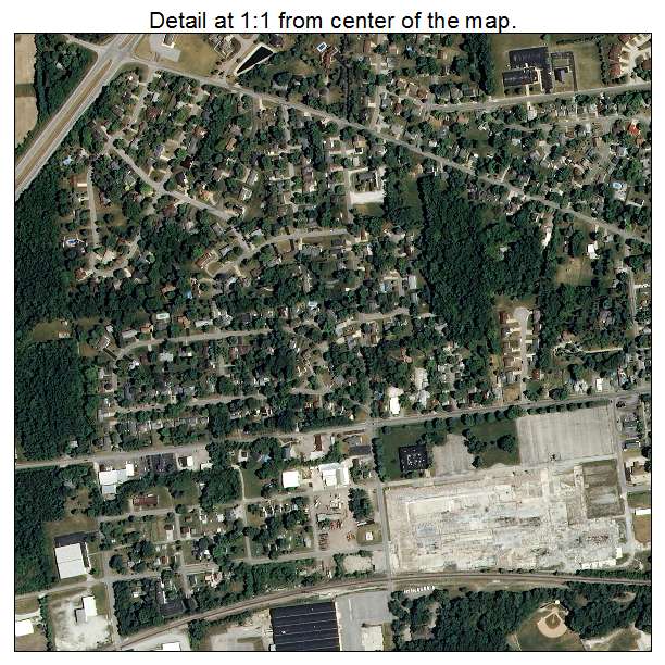 Wabash, Indiana aerial imagery detail