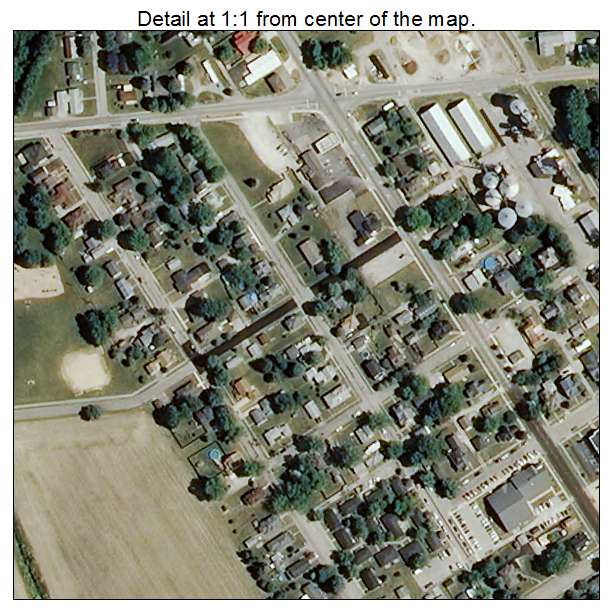 Walton, Indiana aerial imagery detail