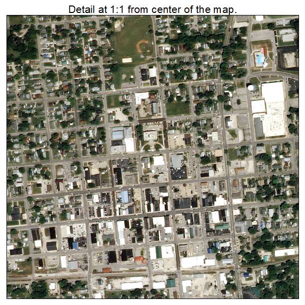 Washington, Indiana aerial imagery detail