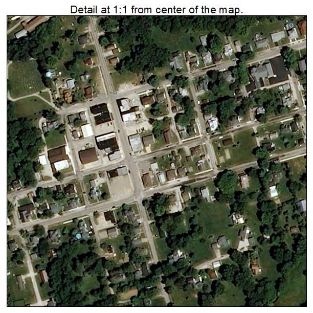 Waveland, Indiana aerial imagery detail