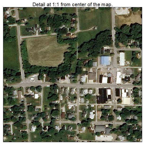 Waynetown, Indiana aerial imagery detail