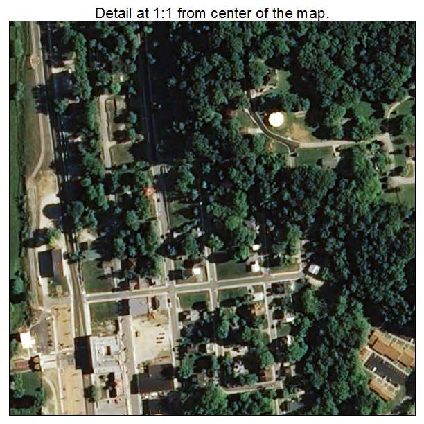 West Baden Springs, Indiana aerial imagery detail
