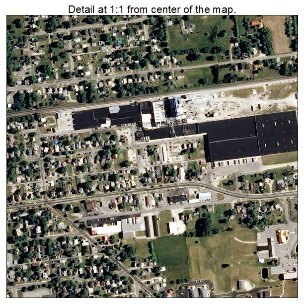 Winchester, Indiana aerial imagery detail