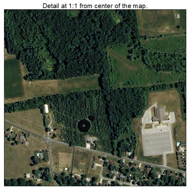 Winona Lake, Indiana aerial imagery detail