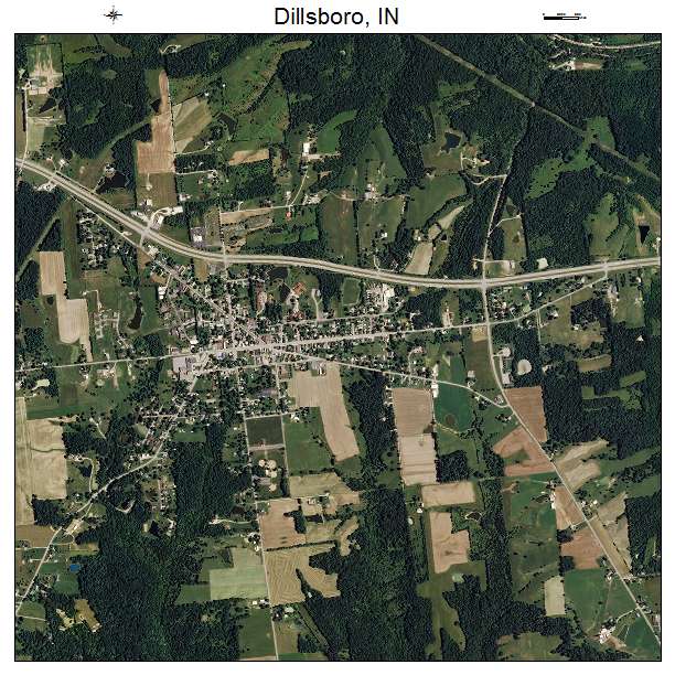 Dillsboro, IN air photo map