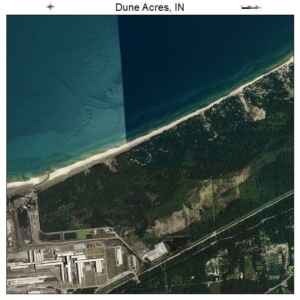 Dune Acres, IN air photo map