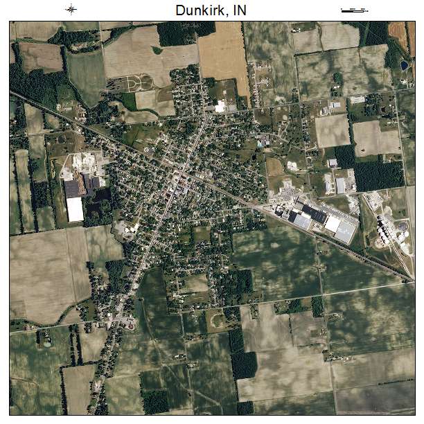 Dunkirk, IN air photo map