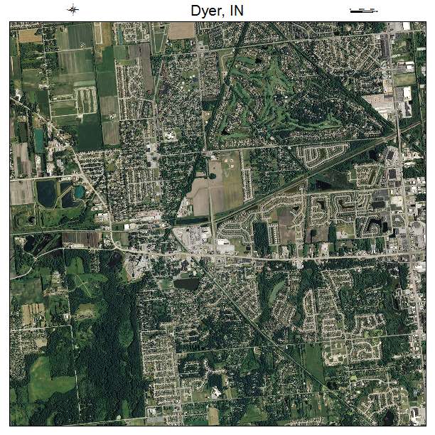 Dyer, IN air photo map