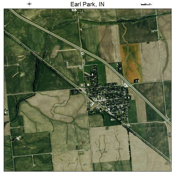 Earl Park, IN air photo map