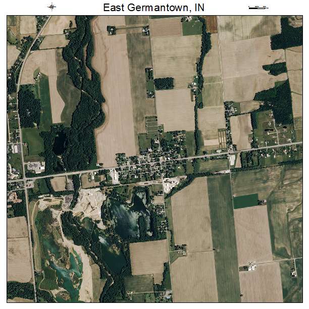 East Germantown, IN air photo map