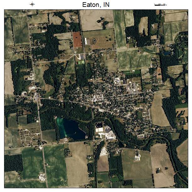 Eaton, IN air photo map