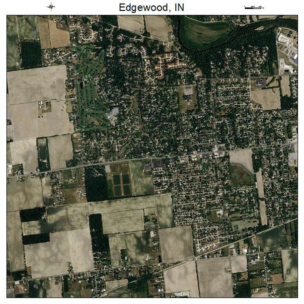 Edgewood, IN air photo map