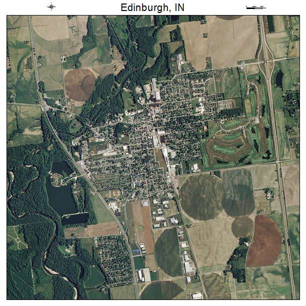 Edinburgh, IN air photo map
