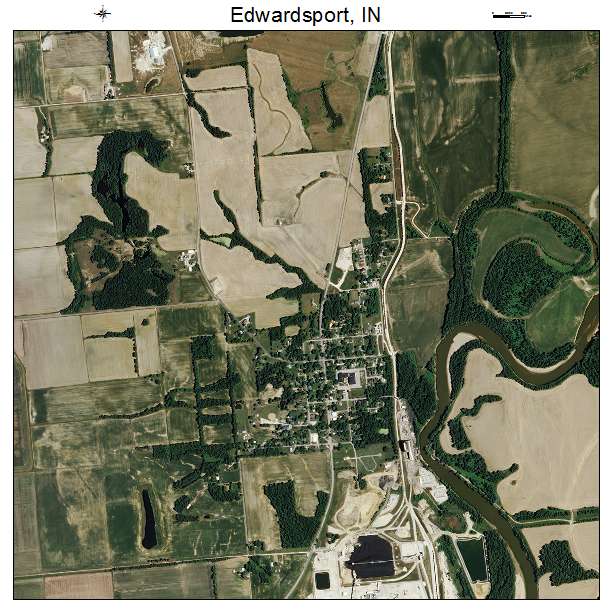 Edwardsport, IN air photo map