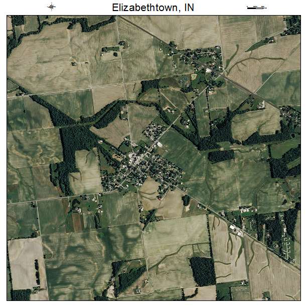 Elizabethtown, IN air photo map