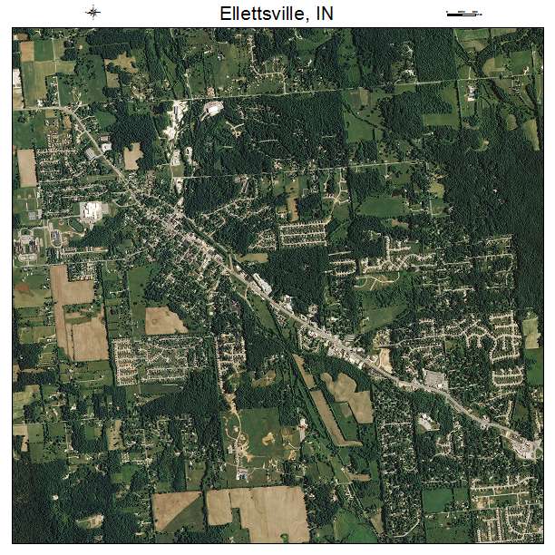 Ellettsville, IN air photo map