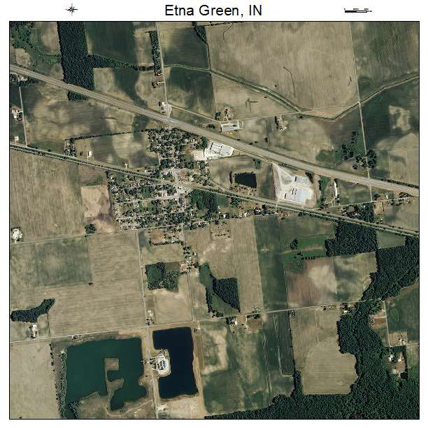 Etna Green, IN air photo map