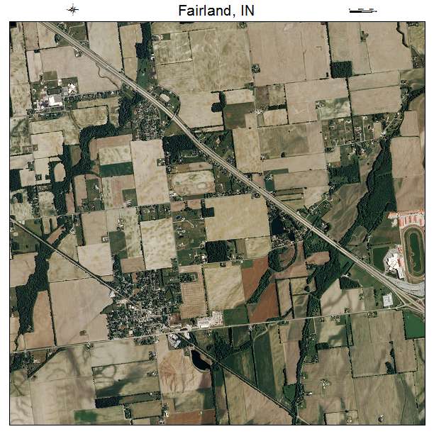 Fairland, IN air photo map
