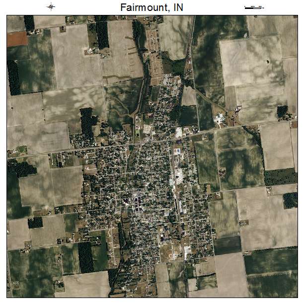 Fairmount, IN air photo map