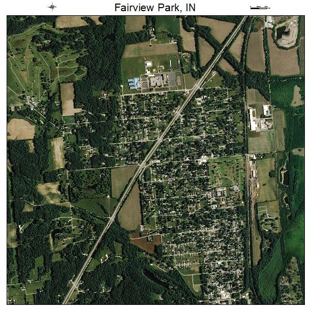 Fairview Park, IN air photo map