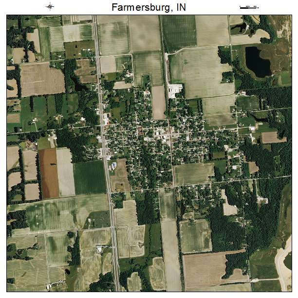 Farmersburg, IN air photo map