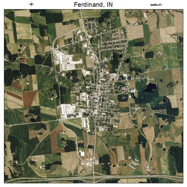 Ferdinand, IN air photo map