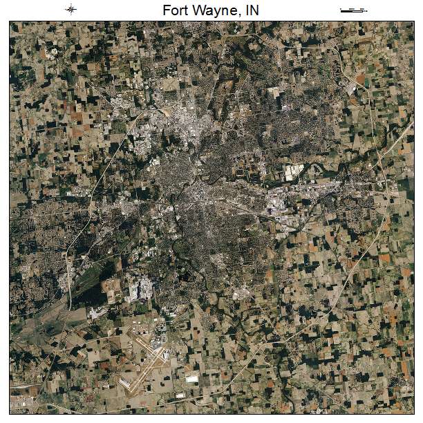 Fort Wayne, IN air photo map