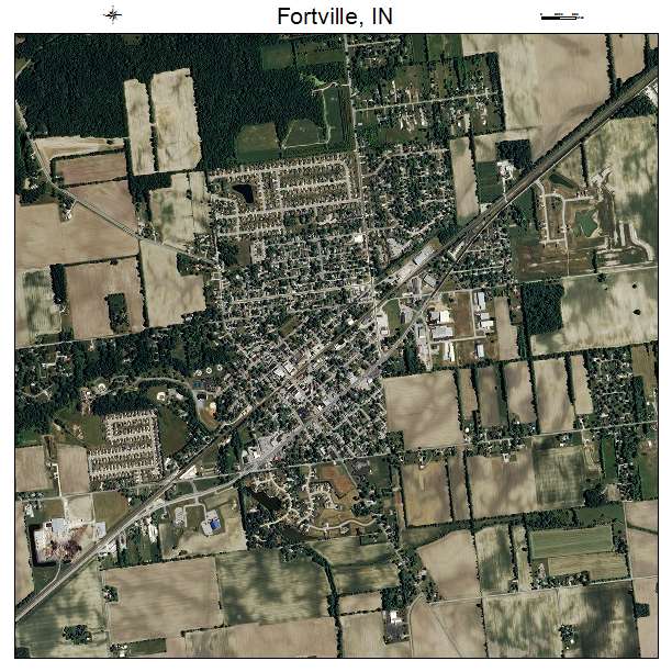 Fortville, IN air photo map