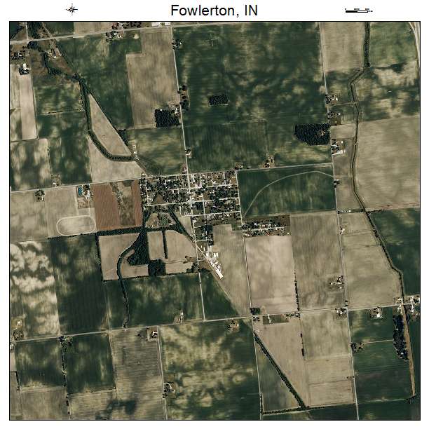 Fowlerton, IN air photo map