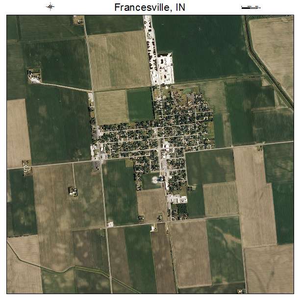 Francesville, IN air photo map
