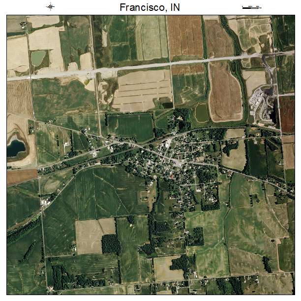 Francisco, IN air photo map