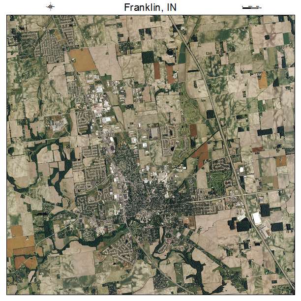 Franklin, IN air photo map